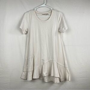 Logo asymmetric layering top 